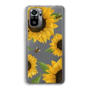 Sunflower and bees: Xiaomi Redmi Note 10S Transparant Hoesje