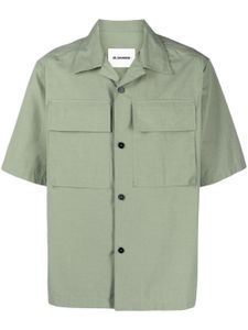 Jil Sander chemise en coton à manches courtes - Vert