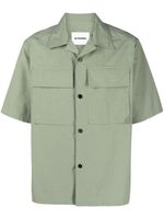 Jil Sander chemise en coton à manches courtes - Vert - thumbnail