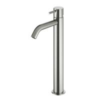 Hotbath Archie - Wastafelmengkraan - zonder Waste - Hoog - Geborsteld Nikkel - Opbouw - Roestvrijstaal