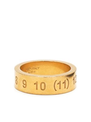 Maison Margiela bague Numerical à design gravé - Or