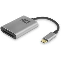 ACT AC7054 geheugenkaartlezer USB 3.2 Gen 1 (3.1 Gen 1) Type-C Zwart, Zilver