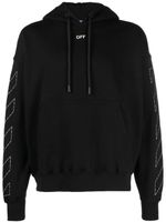 Off-White Arrows-embroidered cotton hoodie - Noir - thumbnail