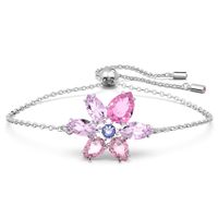 Swarovski 5658396 Armband Gema zilverkleurig-roze-paars max. 24 cm - thumbnail