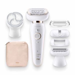 Braun Silk-épil 9 Flex 9-030 - Epilator Voor Vrouwen Met Flexibele Kop Voor Ontharen, Wit/Goud