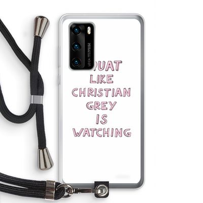 Christian Grey: Huawei P40 Transparant Hoesje met koord