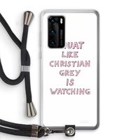 Christian Grey: Huawei P40 Transparant Hoesje met koord