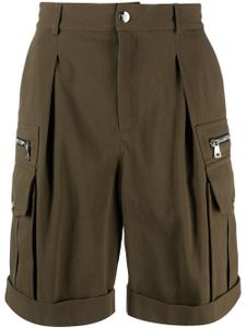 Balmain bermuda à détail de zips - Vert