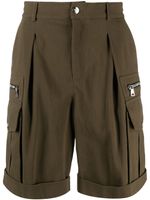 Balmain bermuda à détail de zips - Vert