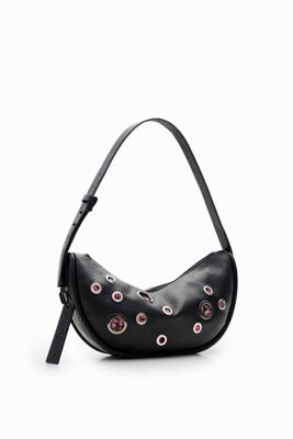 Middelgrote tas met cirkels - BLACK - U