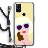 Ice cream: OnePlus Nord N10 5G Transparant Hoesje met koord