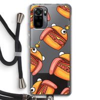 Hamburger: Xiaomi Redmi Note 10 Pro Transparant Hoesje met koord
