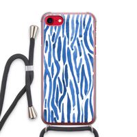 Blauwe nerven: iPhone SE 2020 Transparant Hoesje met koord