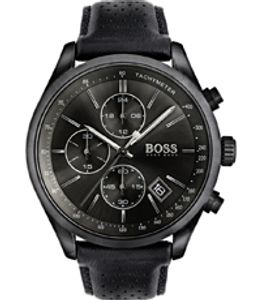 Horlogeband Hugo Boss 2762 / 1513474 / HB-297-1-34-2954 / HB-297-1-34-3047 Leder Zwart 22mm