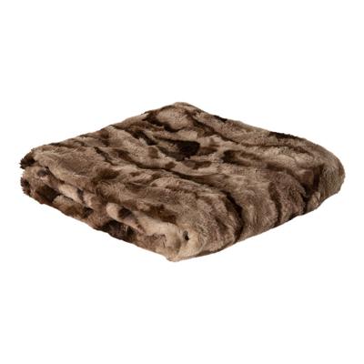 Clarisse Brown kunstbont plaid rechthoek S