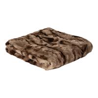 Clarisse Brown kunstbont plaid rechthoek S