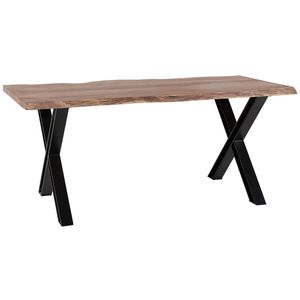 Beliani BROOKE - Eettafel-Lichte houtkleur-Acaciahout