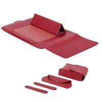4 IN1 2 winders + muis tas + lader tas + universele waterdichte PU lederen opvouwbare laptop binnenzak voor 11/12 inch laptops met handvat & beugel &