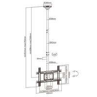 Universeel Plafond TV Beugel (23-100 inch) voor plafondmontage max. 50 kg MC-803 Universeel Plafond TV Beugel (23-100 inch) voor plafondmontage max. 50 kg MC-803