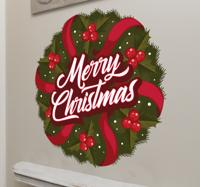 Kerststickers Krans