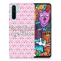 OnePlus Nord Silicone-hoesje Flowers Pink DTMP