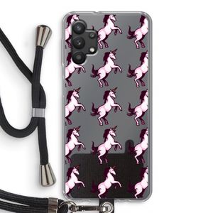Musketon Unicorn: Samsung Galaxy A32 5G Transparant Hoesje met koord