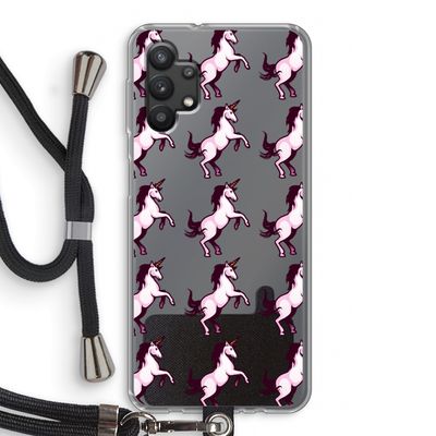 Musketon Unicorn: Samsung Galaxy A32 5G Transparant Hoesje met koord