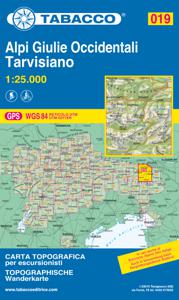 Wandelkaart 019 Alpi Giulie Occidentali - Tarvisiano | Tabacco Editric