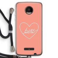 Best heart: Motorola Moto Z Force Transparant Hoesje met koord