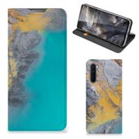 OnePlus Nord | Standcase | Marble Blue Gold