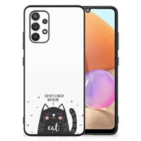 Samsung Galaxy A32 4G | A32 5G Enterprise Editie Hoesje Cat Good Day Samsung Galaxy A32 4G | A32 5G Enterprise Editie Hoesje Cat Good Day