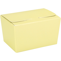 Ballotin | karton + PP | 150gr | 89x60x55mm | pastelgeel/zilver | 200 stuks