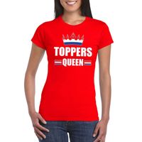 Rood t-shirt dames met tekst Toppers Queen 2XL  -