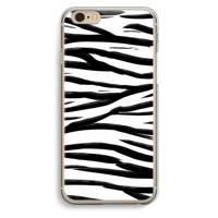 Zebra pattern: iPhone 6 / 6S Transparant Hoesje