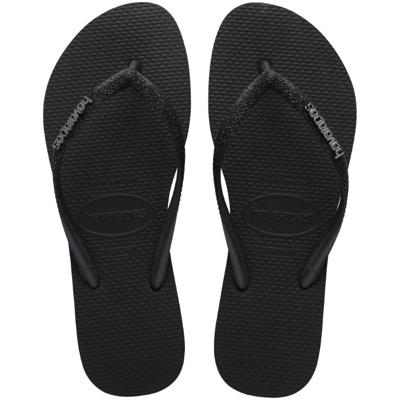 Havaianas Slim Glitter II Slipper Dames Black/Black 35/36