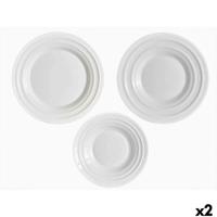 Serviesset Vivalto F-LGCP105-75-85 F-LGCP105-75-85 Wit Opaal glas (2 Stuks)