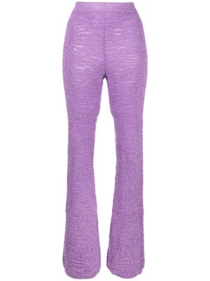 Marco Rambaldi pantalon en maille pailletée - Violet