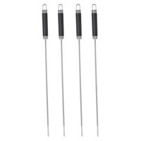 BBQ spiezen - 8x stuks - RVS - 46 cm - vleespennen voor vlees - barbecue accessoires