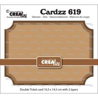 Crealies • cardzz dubbele kaart ticket