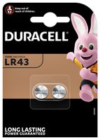 Batterij Duracell knoopcel 2xLR43 alkaline ÃƒÆ'Ã‹Å“11,6mm 2 stuks - thumbnail