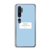 Reminder: Xiaomi Mi Note 10 Transparant Hoesje