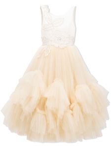 Tulleen robe longue en tulle - Tons neutres