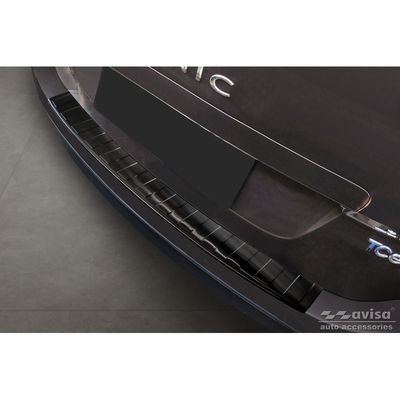 Zwart RVS Bumper beschermer passend voor Renault Grand Scenic 2009-2013 & FL 2013-2016 'Ribs' AV245338