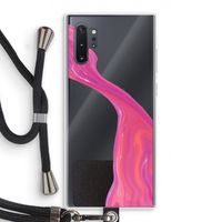 Paarse stroom: Samsung Galaxy Note 10 Plus Transparant Hoesje met koord