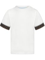 Fendi Kids t-shirt à bande logo - Blanc