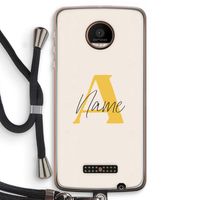 Amber Script: Motorola Moto Z Force Transparant Hoesje met koord