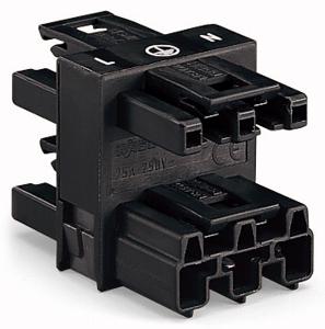 WAGO 770-607 Connector WINSTA MIDI Stekker, recht Totaal aantal polen: 3 25 A Zwart 50 stuk(s)