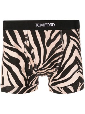 TOM FORD boxer à imprimé zébré - Noir