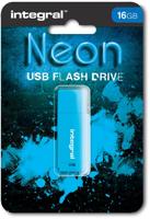 Integral Neon USB 2.0 stick, 16 GB, blauw