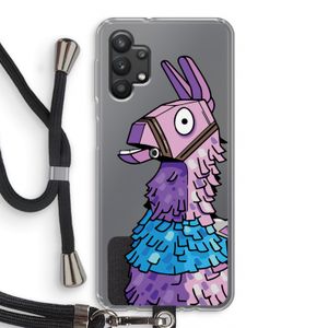 Lama: Samsung Galaxy A32 5G Transparant Hoesje met koord